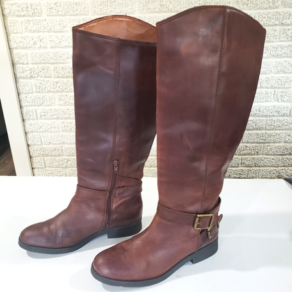 Lucky Brand Shoes - Lucky Brand Cognac Tall Leather Boots